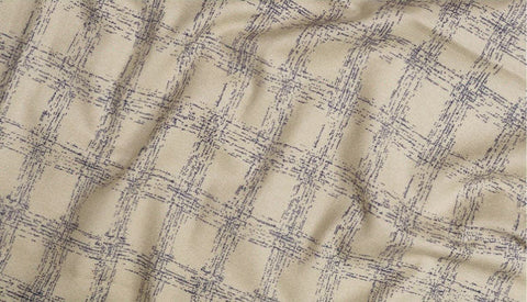 Brushed Checker Cotton Fabric, Plaid on Beige, Checked Fabric, Quality Korean Fabric, Wide Fabric, Winter Fabric - By the Yard /52295