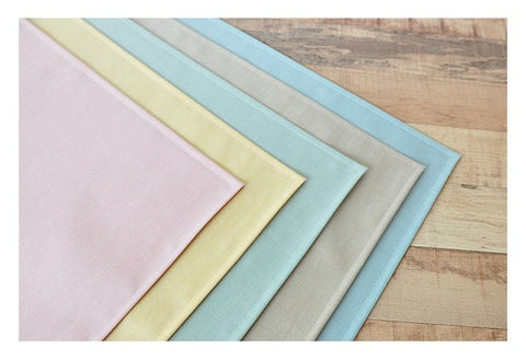 Soft Laminated Quality Korean Cotton Fabric - Simple Pastels in 5 Colors - By the Yard /41880