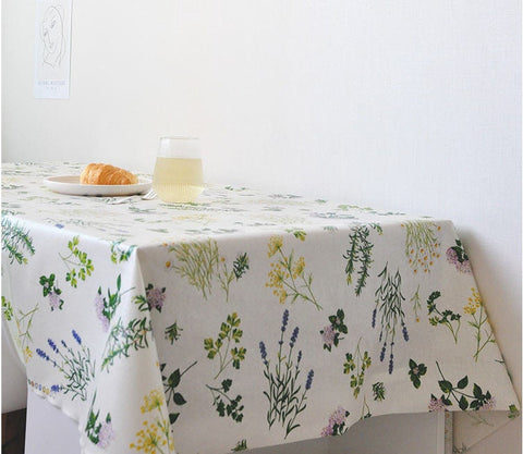 Herb Garden Laminated Cotton Linen Blend Fabric, Non-glossy Laminate Fabric, Quality Korean Fabric - By the Yard /52383