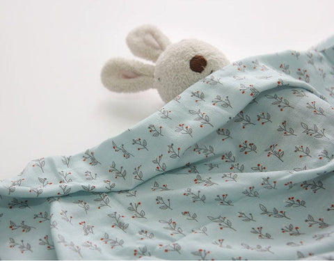Leaf Cotton Double Gauze Fabric, Prewashed Cotton Double Gazue, Baby Fabric, Quality Korean Fabric - 56 Inches Wide - By the Yard /39639