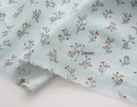 Leaf Cotton Double Gauze Fabric, Prewashed Cotton Double Gazue, Baby Fabric, Quality Korean Fabric - 56 Inches Wide - By the Yard /39639