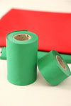 Christmas Cotton Twill Roll Bias in Solid Green - Quality Korean Bias Tape, 4cm or 10 cm Width By the Roll /70249