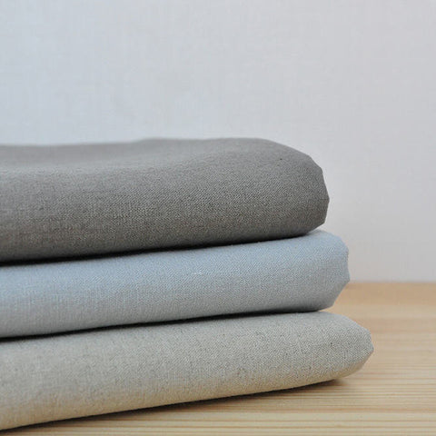 Cotton Linen Fabric, Gray Tone Linen Fabric, Solid Linen Blend, Bio-washing Linen, Quality Korean Fabric  - By the Yard /52387