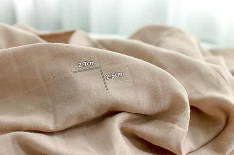 Solid Cotton Double Gauze, Two Layer Gauze, Soft Gauze, Quality Korean Fabric, White Ivory, Pink, Deep Mint, Deep Beige - By the Yard /50141