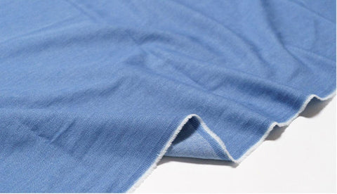 Cotton Denim Fabric, Prewashed Denim Fabric, Blue Denim, Cream, Light Blue, Blue, Deep Blue, Quality Korean Fabric - By the Yard /52034