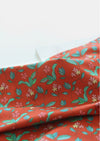 Wild Flowers Cotton Fabric, Floral Fabric, Orange, Digital Printing, Quality Korean Fabric - Fabric By the Yard /89818