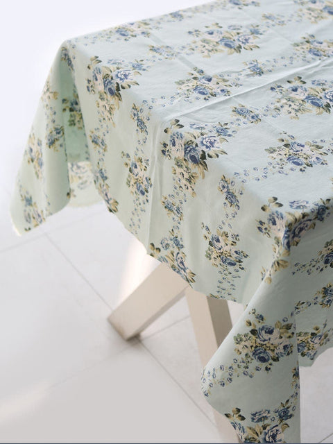 Line Roses Linen Blend Fabric, Cotton Linen, Floral Linen, Quality Korean Fabric - Pink or Blue - By the Yard /61448