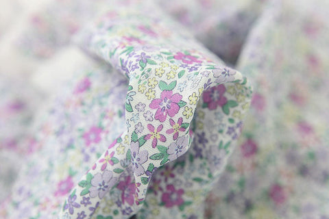 Lovely Floral Cotton Double Gauze Fabric, Pink Flower Gauze, Baby Fabric, Quality Korean Fabric - 59 Inches Wide - By the Yard 3/11173