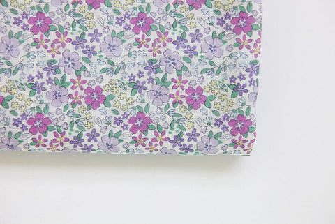 Lovely Floral Cotton Double Gauze Fabric, Pink Flower Gauze, Baby Fabric, Quality Korean Fabric - 59 Inches Wide - By the Yard 3/11173
