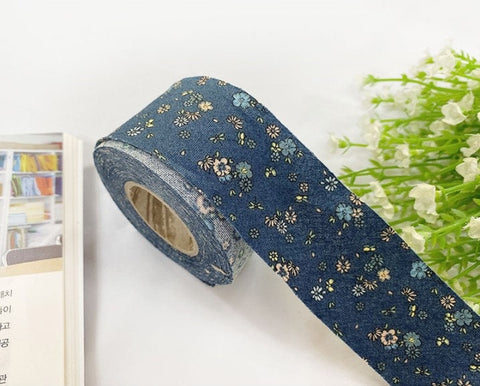 4 cm So Flowery Cotton Bias - Choice of 3 Colors - 10 yards - By the Roll / 40707