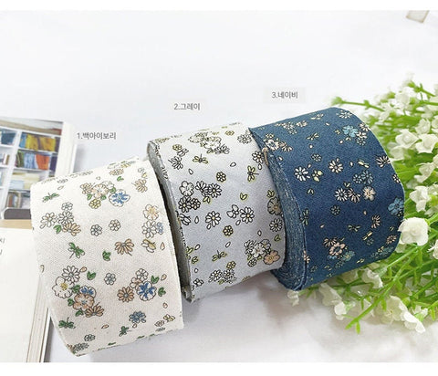 4 cm So Flowery Cotton Bias - Choice of 3 Colors - 10 yards - By the Roll / 40707
