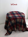 Wide Brushed Checker Cotton Fabric, Mustard Plaid Cotton Fabric, Wine Checked Fabric - Quality Korean Fabric, By the Yard /52126