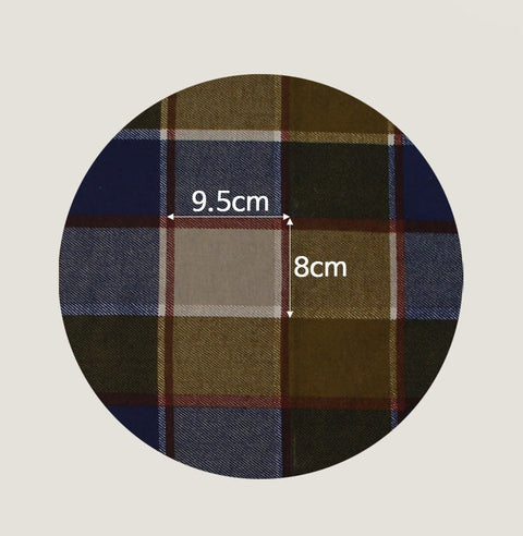 Wide Brushed Checker Cotton Fabric, Mustard Plaid Cotton Fabric, Wine Checked Fabric - Quality Korean Fabric, By the Yard /52126