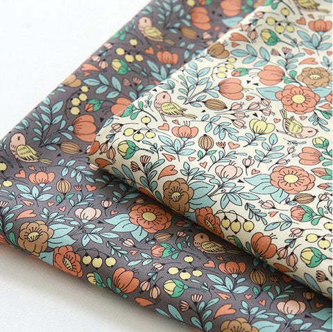 Marigold Flowers Cotton Fabric, Floral Fabric, Digital Printing, Antibacterial, Quality Korean Fabric - Fabric By the Yard /52570