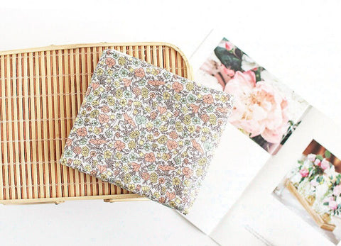 Flowers Cotton Double Gauze Fabric, Floral Gauze Fabric, Two Layers Cotton Gauze Fabric, Quality Korean Fabric - By the Yard /43560