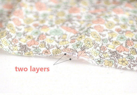 Flowers Cotton Double Gauze Fabric, Floral Gauze Fabric, Two Layers Cotton Gauze Fabric, Quality Korean Fabric - By the Yard /43560