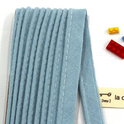Natural Linen Piping Tape - In Indi-Blue - 3 yards - One pack / 81696