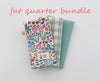 Fat Quarters Bundle, Cotton Fabric Bundle, Mint Color Fat Quarters - Tulip Flower, Check and Solid Mint - Set of Three, Korean FAbric /42085