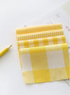 Yellow Cotton Checker Fabric, Yarn Dyed Cotton Fabric, 2 mm, 9 mm, 30 mm Checks or Solid Yellow, Quality Korean Fabric - By the Yard /78574