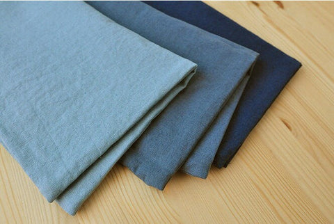 Cotton Linen Fabric, Solid Linen Blend, Bio-washing Linen, Quality Korean Fabric  - By the Yard /52388