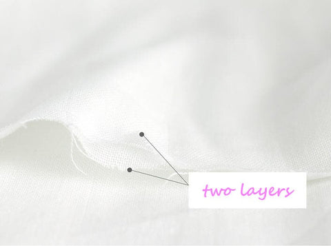 Solid Cotton Double Gauze, Two Layer Gauze, Soft Gauze, Quality Korean Fabric, White Ivory, Pink, Deep Mint, Deep Beige - By the Yard /50141