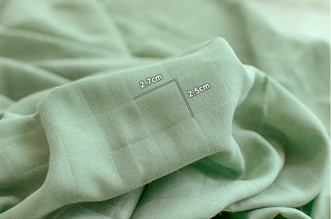 Solid Cotton Double Gauze, Two Layer Gauze, Soft Gauze, Quality Korean Fabric, White Ivory, Pink, Deep Mint, Deep Beige - By the Yard /50141