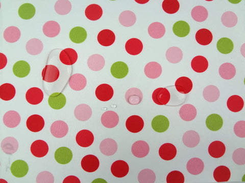 Waterproof Pink tone Dots per Yard WM