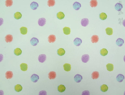Waterproof Fabric Pastel Dots per Yard WM