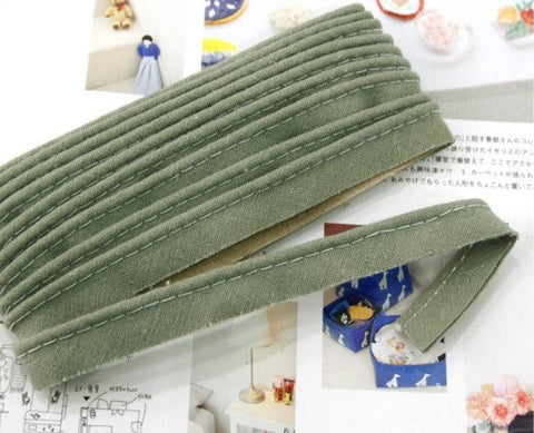 Natural Linen Piping Tape - In Mugwort - 3 yards - One pack / 81711