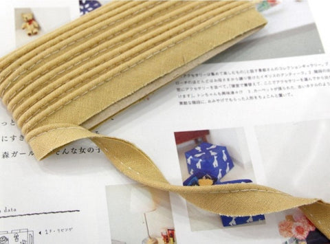 Natural Linen Piping Tape - In Light Yellow - 3 yards - One pack / 81710