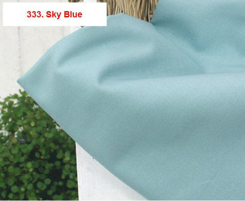 High Quality Solid Cotton Fabric - Sky Blue, Mustard or Brown - By the Yard /41179