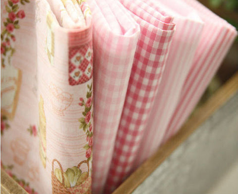 Light Pink Stripe 2 mm Cotton Fabric per Yard 23711