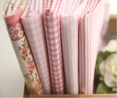 Light Pink Stripe 2 mm Cotton Fabric per Yard 23711