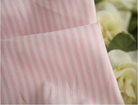 Light Pink Stripe 2 mm Cotton Fabric per Yard 23711