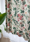Floral Linen Blend Fabric, Big Flower Cotton Linen - Natural, Mint, Black - Quality Korean Fabric, Cotton Linen Fabric By the Yard /52946