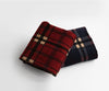 Fine Wale Checkered Cotton Blend Corduroy Fabric, Quality Korean Fabric - Red or Navy - By the Yard /53086