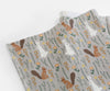 Bunnies and Squirrels Laminated Cotton Fabric - In Pink or Grey / 53238