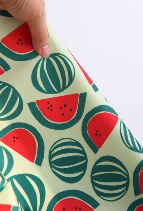Watermelons Waterproof Fabric - In Green or Pink - By the Yard / 53625