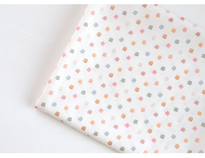 Square Pattern Fabris Organic Cotton Fabric, Square Pattern Fabric, Quality Korean Fabric ...