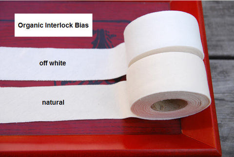 Organic Cotton Interlock Knit Bias Tape in 2 Colors 3.8 cm Wide (1.5 inch) 71156