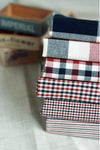0.2 cm Plaid Yarn Dyed Cotton Red and Blue per Yard 12