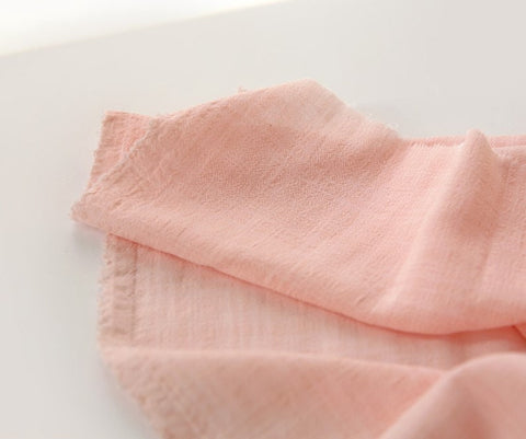 Wrinkled Cotton Gauze Fabric - In Four Colors - 56" Wide - By the Yard / 53624