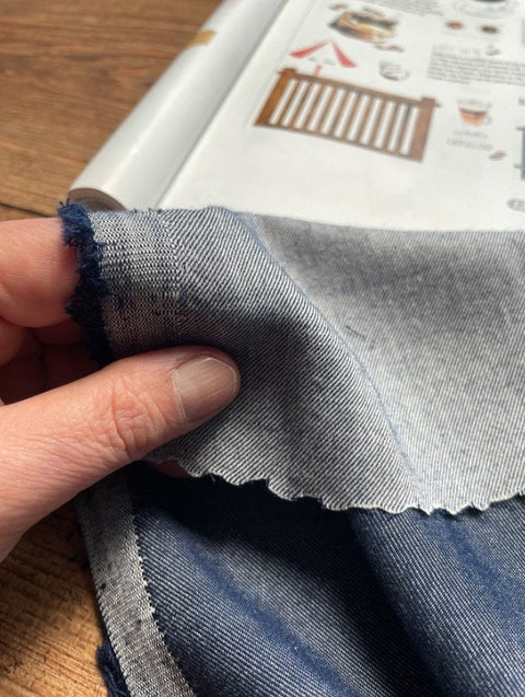 Blue Yarn-Dyed Smooth Rayon Fabric - By the Yard / 54173