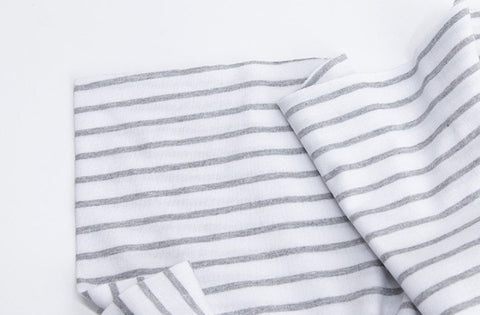 4 mm Striped Cotton Knit Fabric - In 11 Colors- 70 Inches Wide - By the Yard / 54244