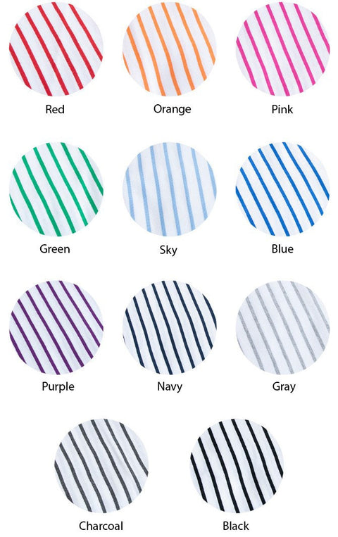 4 mm Striped Cotton Knit Fabric - In 11 Colors- 70 Inches Wide - By the Yard / 54244