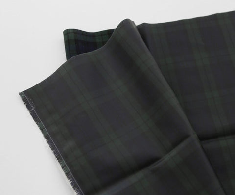 Matte Laminated Plaid Cotton Fabric - Quality Korean Fabric By the Yard / 53217
