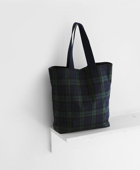 Matte Laminated Plaid Cotton Fabric - Quality Korean Fabric By the Yard / 53217