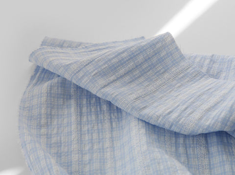 Checkered Prewashed Cotton Blend Fabric - in 8 Colors - By the Yard / 54414