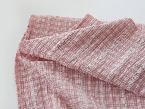 Checkered Prewashed Cotton Blend Fabric - in 8 Colors - By the Yard / 54414