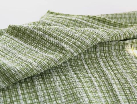 Checkered Prewashed Cotton Blend Fabric - in 8 Colors - By the Yard / 54414